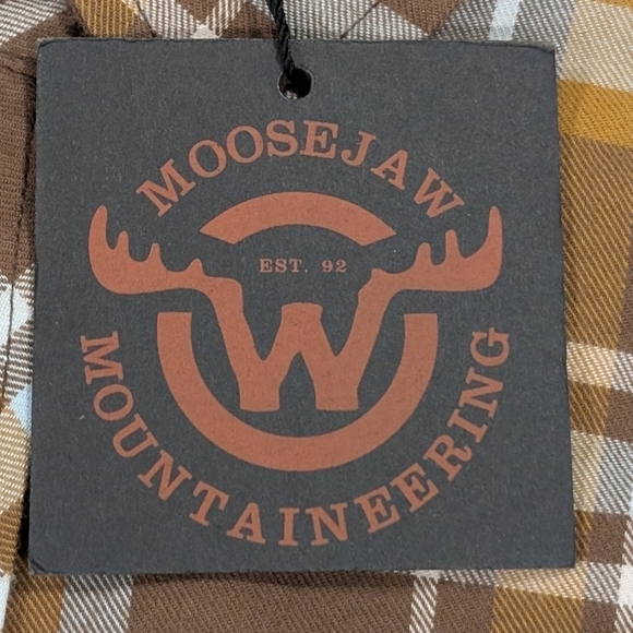 Moosejaw Mountaineering Linwood Flannel Shirt Women's Medium Brown Plaid NWT - Picture 5 of 11